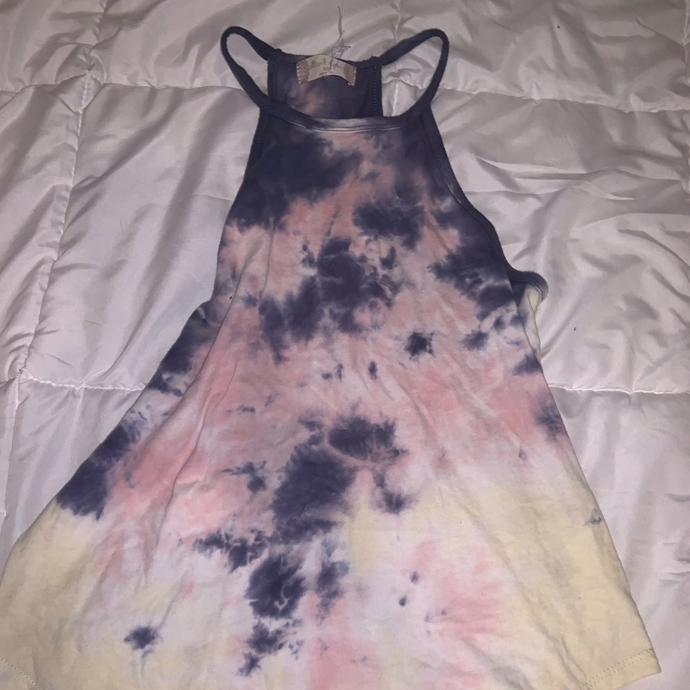 pastel tie die tank top